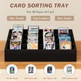thumbnail image 3 of Card Sorting Tray Trading Card Display, 16-Compartment Wooden Trading Cards Organizer with Handle Design, Cards Sorter for Sports, Trading, TCG, Game, and Collection Display, 3 of 8