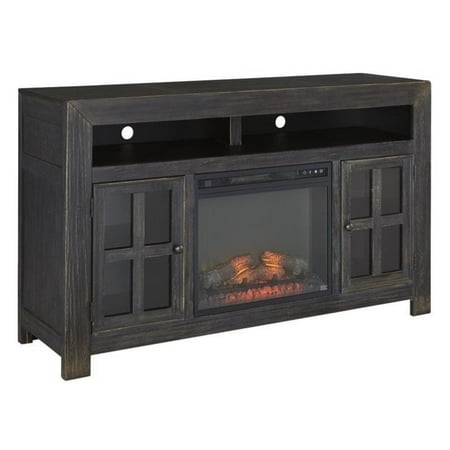 tv fireplace stand ashley gavelston electric weathered led dialog displays option button additional opens zoom