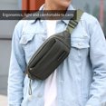 thumbnail image 4 of Inteprter Riñonera Dido, impermeable para exteriores, con bolsillos con cremallera, bandolera, bolsa de teléfono de viaje deportiva Almacenamiento y organización del hogar ejercito verde, 4 of 6