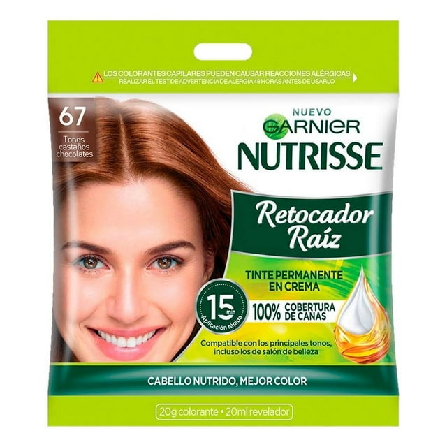 Retocador de raíces Garnier Nutrisse 67 tonos castaños chocolates