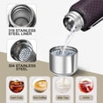 thumbnail image 3 of Modern 20oz Stainless Steel Thermal Bottle with Tea Filter and Cup Lid, Vacuum Insulated Coffee Mug with 316L Inner Liner, Leakproof Travel Thermos for Office, Commute & Outdoor, 3 of 7