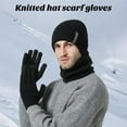 thumbnail image 3 of CSChome Hat Scarf Gloves Set Winter Hat Scarf Set - Unisex Thick Warm Elastic Non-Slip Touch Screen Cozy Windproof, 3 of 6