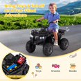 thumbnail image 2 of Costway Kids Ride On Electric ATV 6V 4-Wheeler Quad Car with One-Button Start Tread Tires Black, 2 of 9