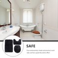 thumbnail image 2 of PTOOTP Black Polyester Toilet Lid Cover Set with Anti- Bath Rug and Home Floor Mat for Bathroom Decor, 2 of 8