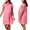 Pink, variant on Gleelaud Soft Short Sleeve Maternity Nursing Nightgown, Labor Postpartum Hospital Gown, Solid & Print Options, Fits All Pregnancy Stages