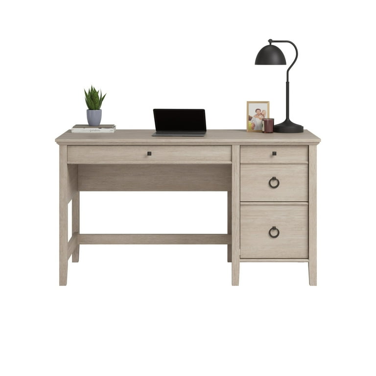 Sauder East Adara Single Pedestal Desk, Cascade Oak Finish