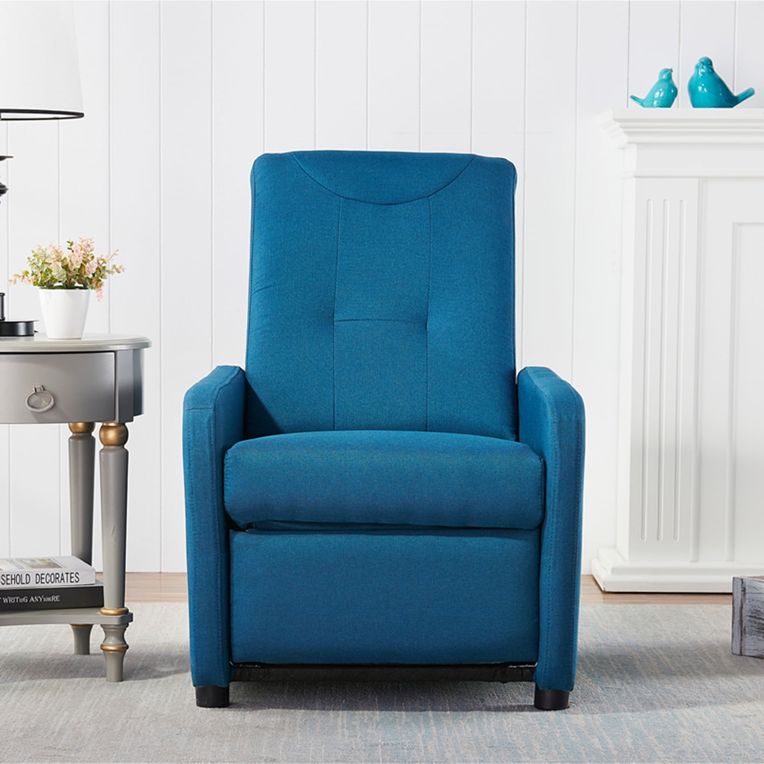 Multifunctional Sofa Chair with Side Pocket, Modern Adjustable Lounge Chair with Comfort Padded