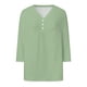 thumbnail image 4 of Blusa de manga 3/4 y cuello en V para mujer: estampado floral, poliéster, corte ajustado, prenda elegante informal para la oficina o una fiesta, combina con vaqueros o faldas., 4 of 5