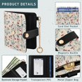 thumbnail image 5 of Small Wallet For Women Bifold Leather Pocket Coin Credit Card Holder With RFID Blocking Red White Blue on Cream Background, 5 of 6