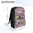 thumbnail image 4 of ZNDUO Travel Backpack, Vintage Colorful Graffiti Pattern Backpack for School, 16 inch Lightweight Bookbag, 4 of 8