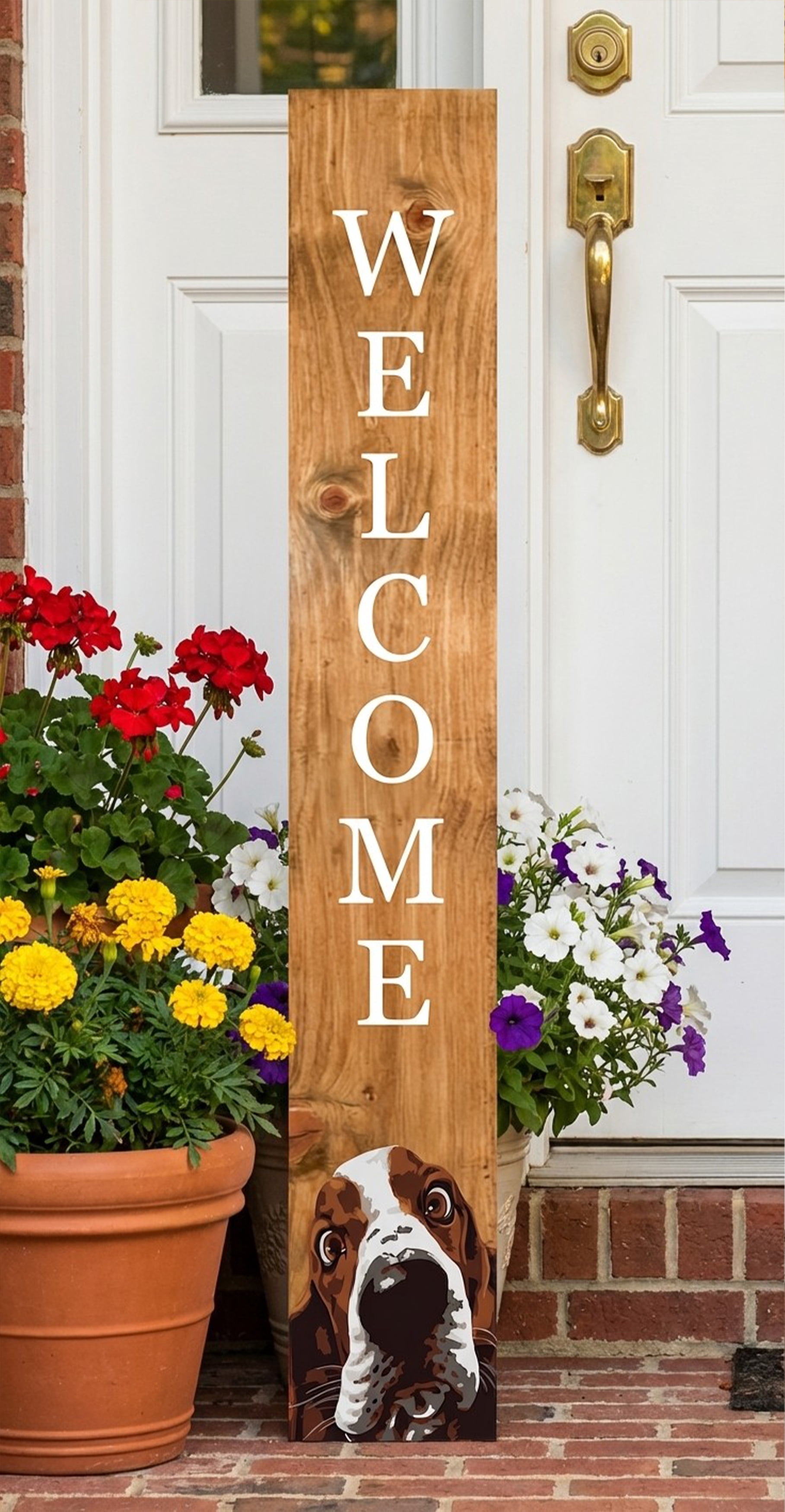 Calloway Mills 118135907 Basset Hound Porch Leaner, 59" x 7.25"