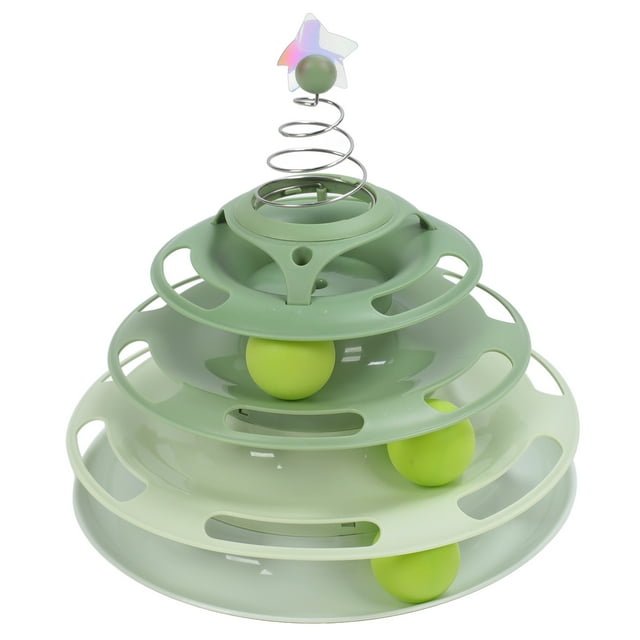 Cat Circle Track Toy, Turntable Cat Toy Self Play Anxiety Reduction for Indoors Type 1,Type 2,Type 3,Type 4