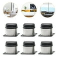 thumbnail image 4 of Miangastore Pieds de Meuble Multi 6 Pcs 2.48x2.48x1.97 Po Acier Inoxydable Design Simple, 4 of 9