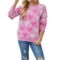 thumbnail image 4 of JMYHOAM Chandails pour Femmes Chandails pour Femmes Mode Décontractée Confortable Manches Longues Col Rond Blouse Imprimée Haut Chandail, 4 of 4