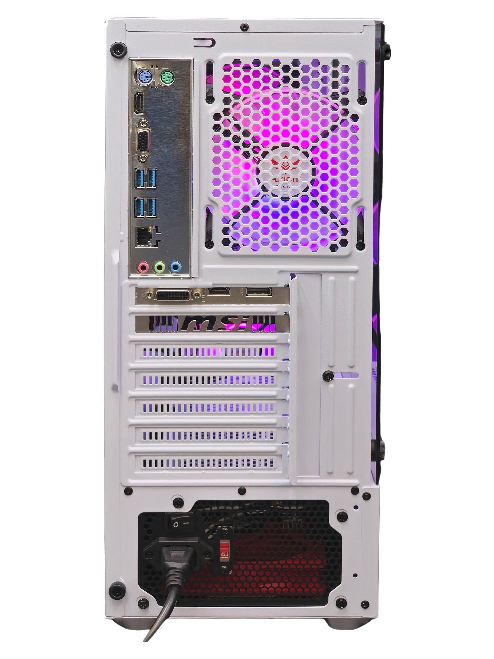 Axiom Gaming® Whiteflare Gaming PC Desktop – AMD Ryzen 5, 16GB DDR4, 512GB SSD, GTX 1060 6GB, WiFi, Windows 11 Home