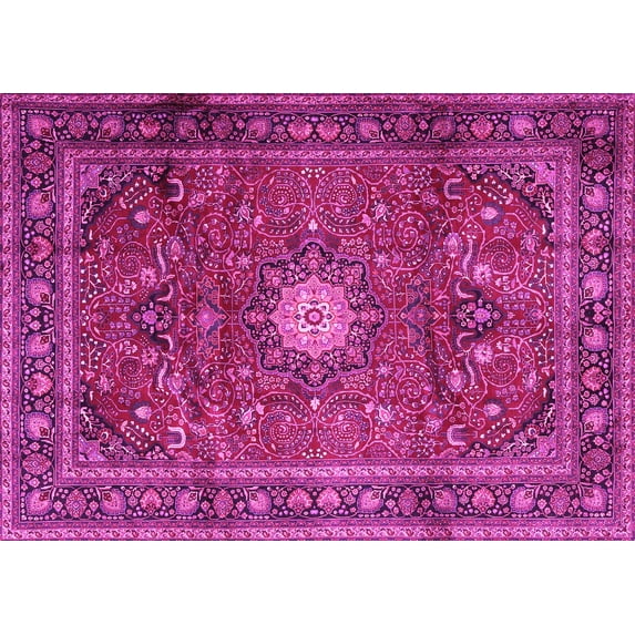 Ahgly Company Indoor Rectangle Persian Pink Traditional Area Rugs, 8' x 12'