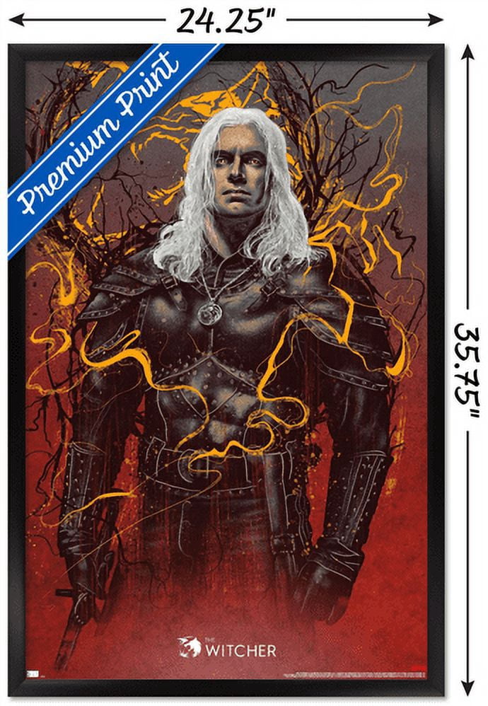 Netflix The Witcher Season 2 - Geralt of Rivia Wall Poster, 22.375" x 34", Framed