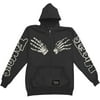 Misfits Men's Full Zippered Hooded Sweatshirt Black