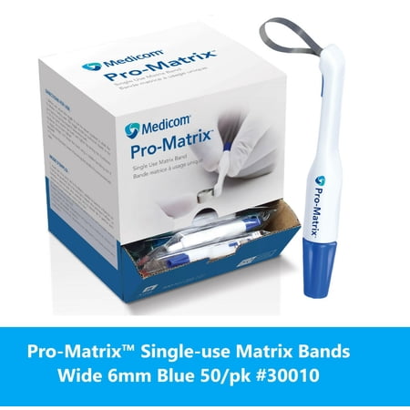 Medicom Pro-Matrix Single use Matrix Band 50 per box Wide 6 mm ...