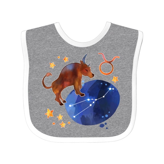 Inktastic Taurus Constellation Zodiac Sign Illustration Boys or Girls Baby Bib