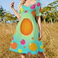 thumbnail image 4 of Colorful Dots Short Sleeved Dress Summer Dresses Birthday Dress for Women Luxury 2025 Dress Party Night, 4 of 6