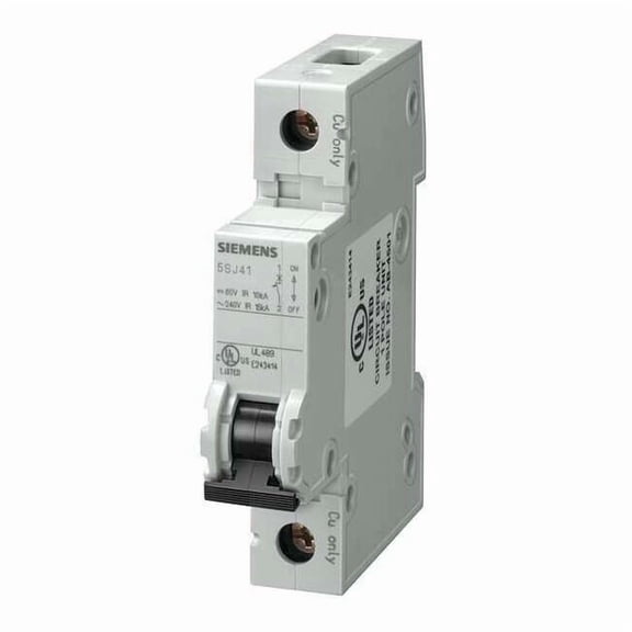 Siemens IEC Mini Circuit Breaker,5A,1P,240V 5SJ41118HG40