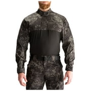 5.11 Work Gear Men's GEO7 Stryke TDU Rapid Long Sleeve Shirt, Flex-Tac Fabric, Teflon Treated, Night, Medium Regular, Style 72071G7