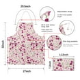thumbnail image 7 of Pink Pioneer Flower Pattern Apron-Garden Aprons for Women with Pockets-Cotton Linen Waterproof Kitchen Cooking Gardening Aprons Adjustable for Kitchen,Cooking,BBQ and Salon 33x27 Inch, 7 of 7