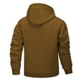 thumbnail image 5 of Mens Sherpa Fleece Linen Hoodie Zip Up Winter Jacket Thick Hooded Sweatshirt Coat Brown XXXXXL, 5 of 5