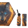 thumbnail image 2 of JSTEL Magic Wolf Alchemy Folding Umbrella for Rain Sun Travel Mini Lightweight Compact Umbrellas, 2 of 5