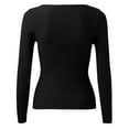 thumbnail image 6 of UJNDER Casual Long Sleeve Sweater for Women Round Neck Basic Tops with Shawl for Fashion Fall Outfits Black XL, 6 of 6