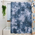 thumbnail image 3 of Navy Blue Ombre Standard Shower Curtain Set, Waterproof Shower Curtains for Bathroom, Gradient Abstract Art Vintage Washable Fabric Cloth Bath Curtain for Bathtub Decoration with Hooks 72x72 Inches, 3 of 9
