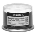 thumbnail image 1 of 600 Pack Ritek Pro CD-R 52X 700MB 80Min Professional Grade Watershield Water Resistant Glossy White Inkjet Hub Printable Blank Recordable Disc, 1 of 4