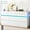 White, variant on 6 Drawer Dresser with Charging Station and LED Lights - Wide Double Chest of Drawers Organizer, Modern TV Stand Drawer Storage Cabinets for Bedroom, Living Room, Entryway, Hallway