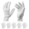 thumbnail image 4 of White Cotton Gloves for Cosmetic Moisturizing Coin Jewelry Inspection Spa Beauty (6 Pairs), 4 of 4