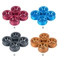 thumbnail image 2 of Ruiboury 4pcs/set Aluminium Alloy Wheel Rim Wheel Hub Compatible With 1/28 Wltoys K969 Meta RC Car Driftl Wheel Rim RC Car Metal titanium 1Set, 2 of 6