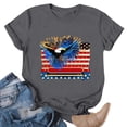 thumbnail image 2 of Vetsdori Womens Short Sleeve Shirts USA Years Anniversary 4th of July Pullover Summer American Flag,Casual Graphic Fashion Independence Day Tops for Women Crew Neck, 2 of 5