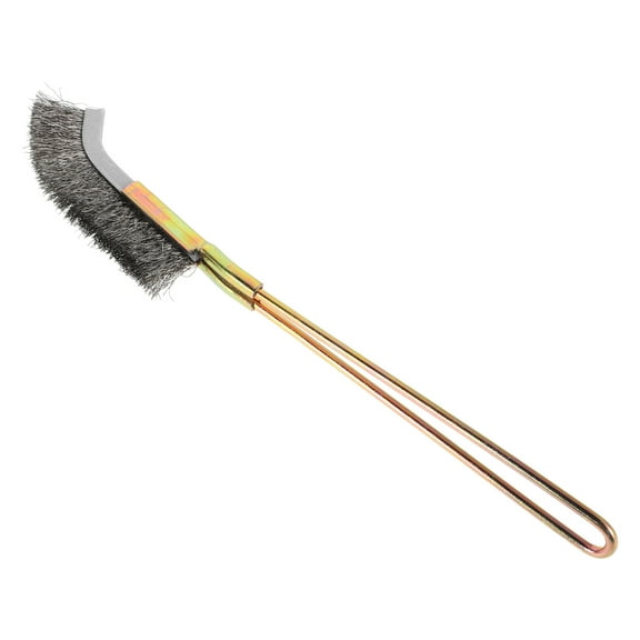 OUNONA Long Handle Stainless Steel Wire Brush for Hard-to-Reach Stains on Rv Stoves and Metal Surfaces