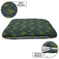 thumbnail image 3 of Wave Pet Bed, Abstract Chevron Zigzag Inspired Geometric Motif Depiction in Vibrant Colors, Resistant Pad for Dogs and Cats Cushion with Removable Cover, 24" x 39", Indigo Apple Green, by Ambesonne, 3 of 4