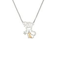 thumbnail image 2 of Delight Jewelry Two-tone Chihuahua Silhouette Heart Silvertone Dream Big Pendant Necklace, 25", 2 of 4