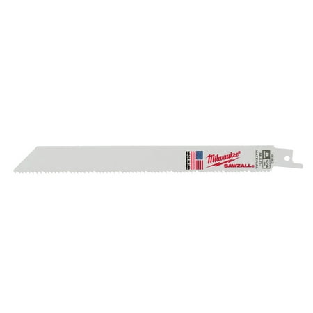 Diamond Grit Sawzall Blade - Milwaukee 48-00-5193 Super Sawzall Blade 8 in. 10/14 TPI (5-Pack)