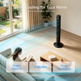 thumbnail image 4 of PhiloDeco 45" Bladeless Tower Fan, 4 Speed Settings & 4 Modes, 80° Wide-angle Oscillation , Remote Control & Timer, Sleep Mode, Safe Bladeless Design, Ideal for Households with Children or Pets, 4 of 8