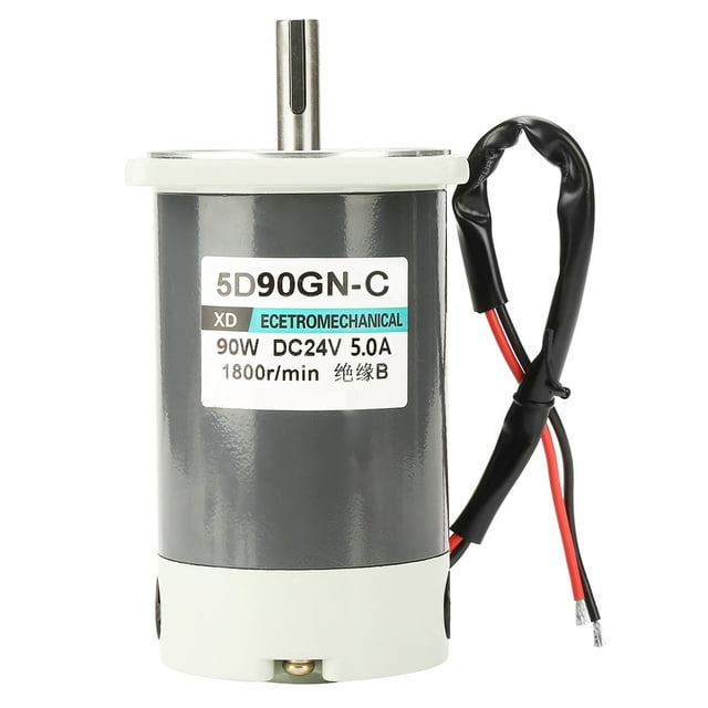 1Pcs 90W DC High Adjustable Speed Positive Inversion Brush Metal Motor 5D90GN-C 24V