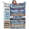 thumbnail image 1 of LHSHID Wooden Blanket Gift for Wife Husband 5th Wedding Anniversary 50x60in, 1 of 7