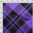 thumbnail image 3 of oneOone Cotton Flex Purplish Blue Fabric Tartan Craft Projects Decor Fabric Printed By The Yard 40 Inch Wide, 3 of 4