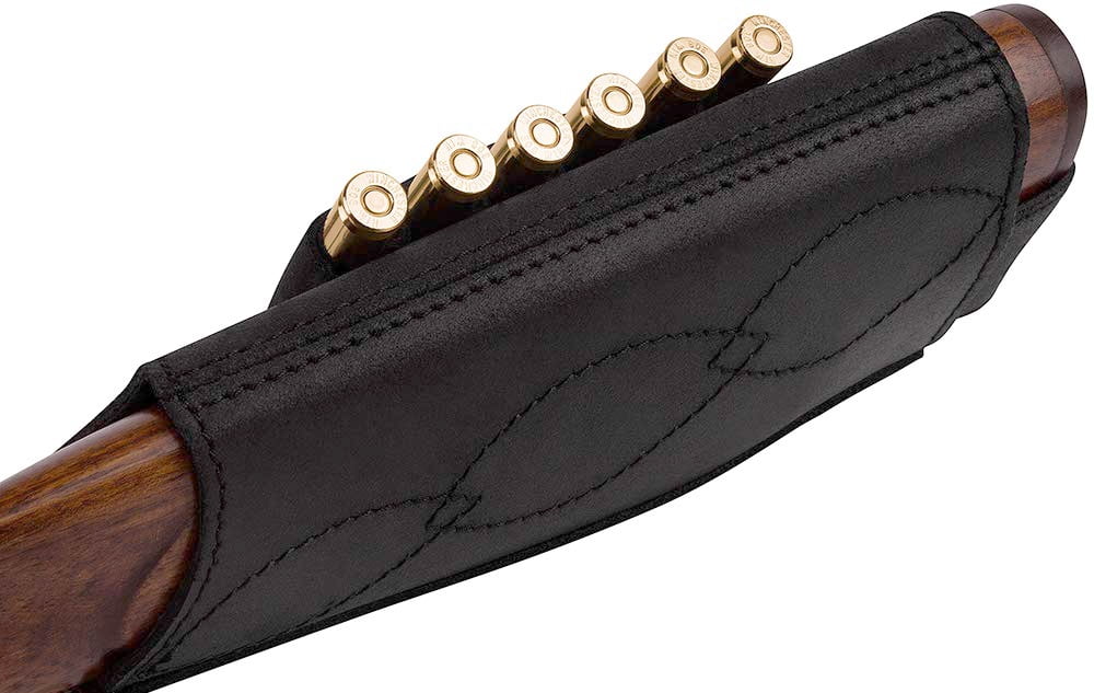 Details about   Leather Rifle Cartridge Shell Holder Ammo Carrier Pouch Hunting Gun Buttstock US 