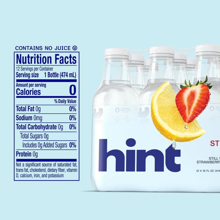 Hint Strawberry Lemon Flavored Water, 16 fl oz, 12 Pack photo 8