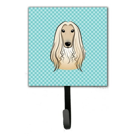 Caroline's Treasures Checkerboard Afghan Hound Leash Holder and Wall Hook