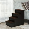 thumbnail image 2 of PawHut Pet Steps, 4-Level Wooden for High Beds, Dark Coffee, 2 of 10