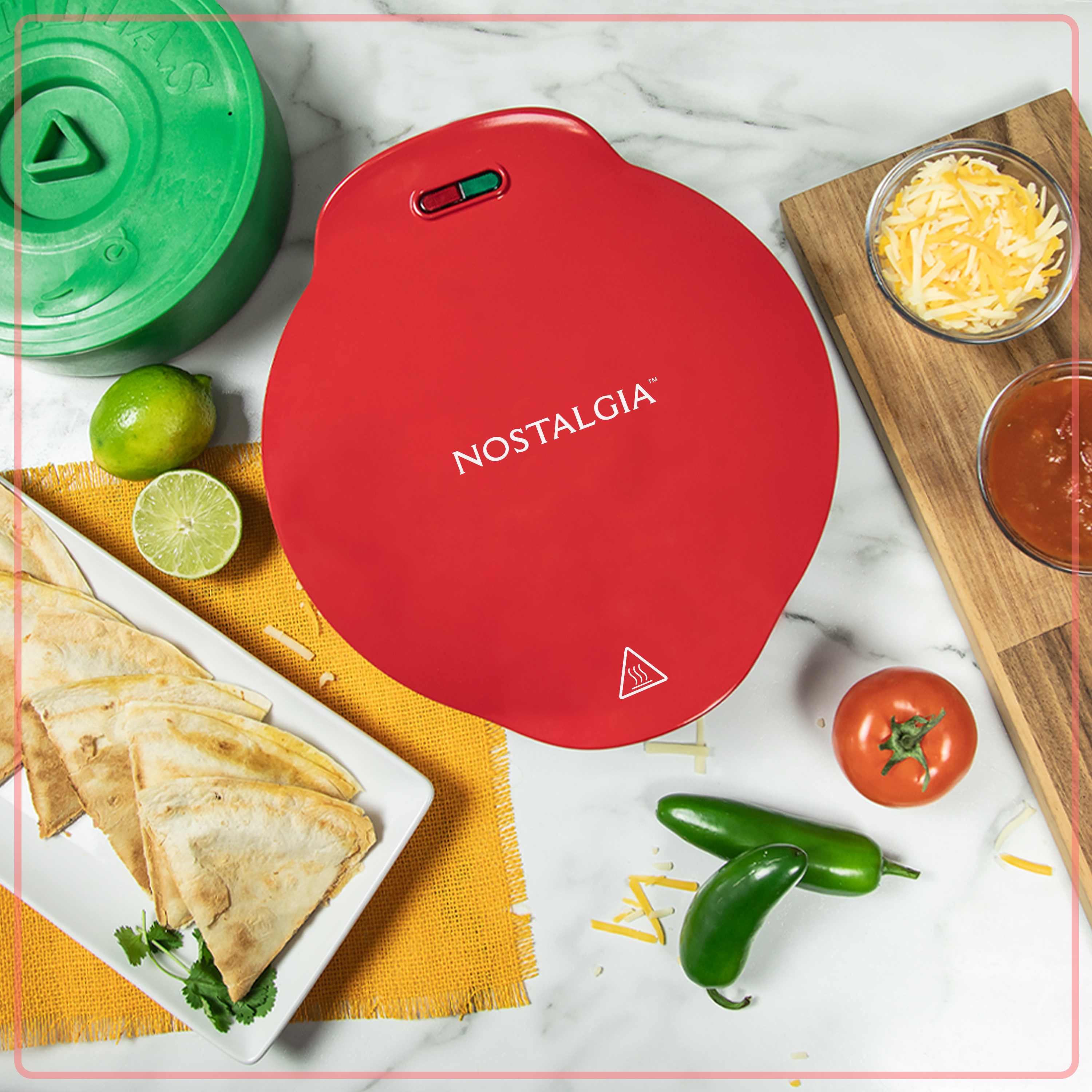 Nostalgia EQM200 6-Wedge Electric Quesadilla Maker with Extra Stuffing Latch - image 3 of 8